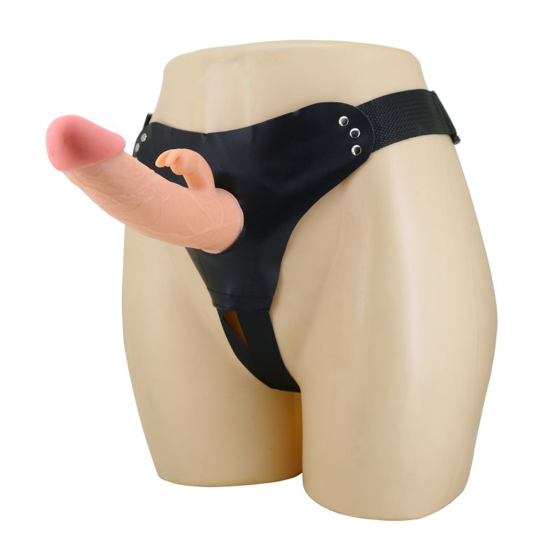 Страпон порожнистий Pretty Love Mavis з кліторальним відростком, 19 х 4.6 см вид 8