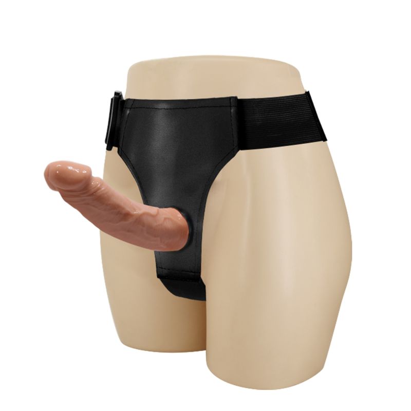 Страпон подвійний жіночий BAILE тілесний, 13.5 х 3.4 см вид 6