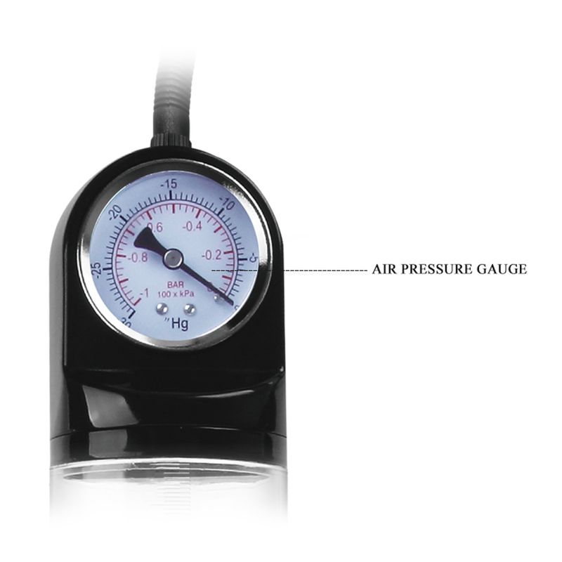 Вакуумна помпа для члена Pretty Love Alexander з барометром, прозора, 29 х 7 см вид 5