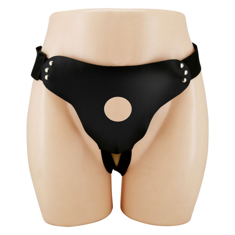 Трусики-ремені для страпону Pretty Love Love Spell, чорні, 80-118 см вид 8