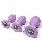 Набір анальних пробок ALUME, S, M, L, лілові з білим каменем, 3 шт вид 2