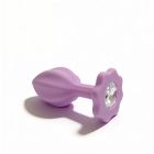 Набір анальних пробок ALUME, S, M, L, лілові з білим каменем, 3 шт вид 7