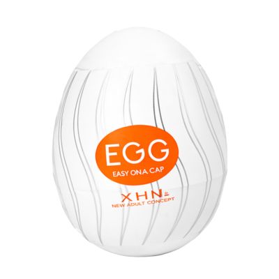 Мастурбатор-яйцо с рельефом XHN Egg Easy Ona-Cap, белый, 52 × 68 мм (оранжевый)