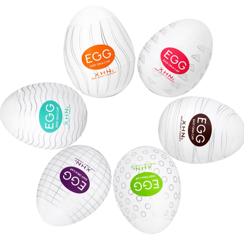 Мастурбатор-яйце з рельєфом XHN Egg Easy Ona-Cap, білий, 52 × 68 мм вид 4