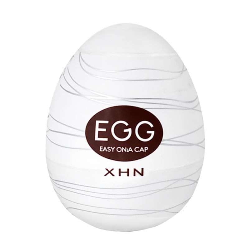 Мастурбатор-яйце з рельєфом XHN Egg Easy Ona-Cap, білий, 52 × 68 мм (коричневий) вид 2