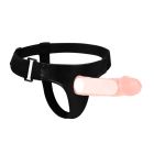 Страпон полый фаллопротез Baile Strap On с креплением на трусиках, беж вид 3