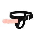 Страпон полый фаллопротез Baile Strap On с креплением на трусиках, беж
