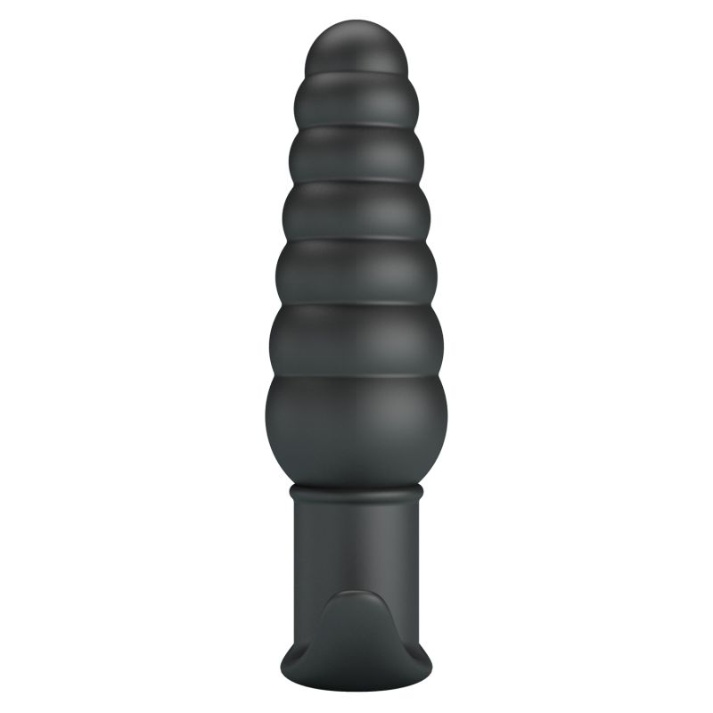 Анальна пробка з вібрацією Pretty Love Aeolis, чорна, 11 см х 3 см вид 13