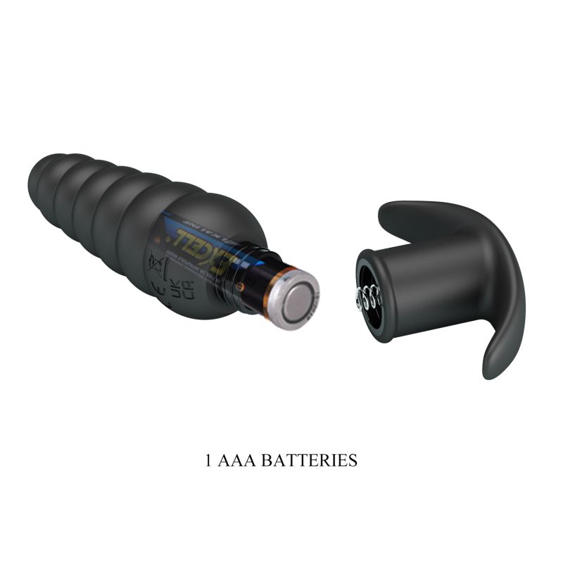 Анальна пробка з вібрацією Pretty Love Aeolis, чорна, 11 см х 3 см вид 18