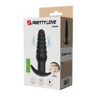 Анальная пробка с вибрацией Pretty Love Aeolis, черная, 11 см х 3 см вид 19