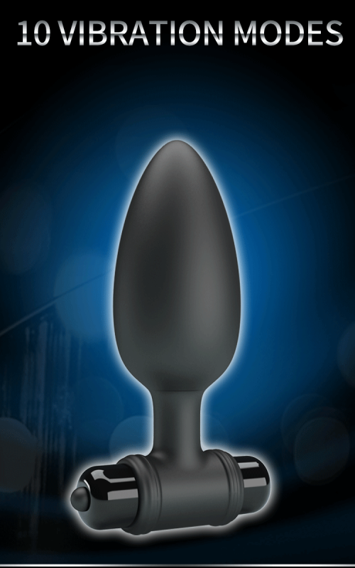 Анальна пробка з вібрацією Pretty Love Mr. Play, чорна, 11.8 см х 3.8 см вид 14