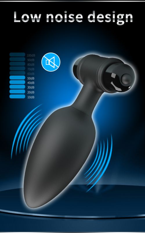 Анальна пробка з вібрацією Pretty Love Mr. Play, чорна, 11.8 см х 3.8 см вид 18