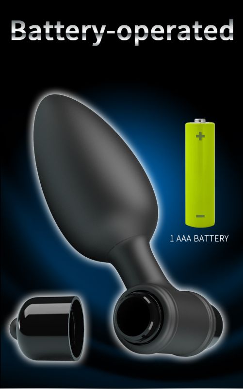 Анальна пробка з вібрацією Pretty Love Mr. Play, чорна, 11.8 см х 3.8 см вид 19