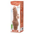 Вібратор-реаліст з ущільненням для стимуляції клітора, бежевий, 19.5 х 3.8 см вид 11