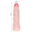 Фалоімітатор з хребтом Super Excitement Sextoy, без мошонки, бежевий, 16 см вид 3