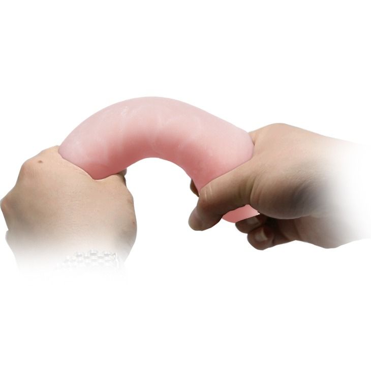 Фалоімітатор з хребтом Super Excitement Sextoy, без мошонки, бежевий, 16 см вид 5