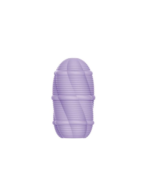 Мастурбатор міні з ребристим рельєфом Pretty Love Smooth Stripes Cupid X Egg, фіолетовий вид 3