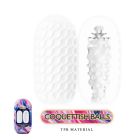 Мастурбатор хай-тек Venus-X Egg VIOLET двосторонній рельєф, білий, фіолетовий, 13.1 х 6.5 см. вид 4