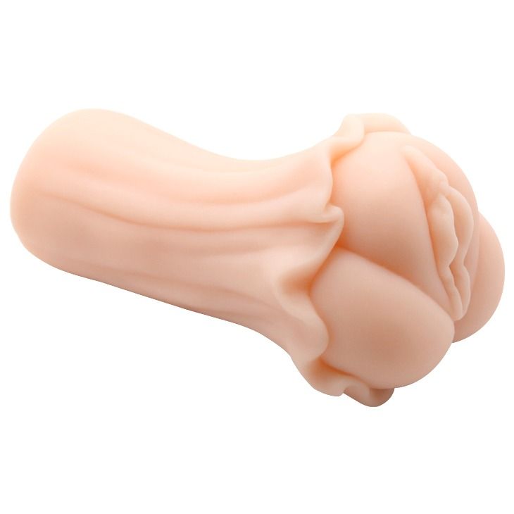 Мастурбатор вагіна реалістичний Crazy Bull бежевий, 15 х 8 см вид 3