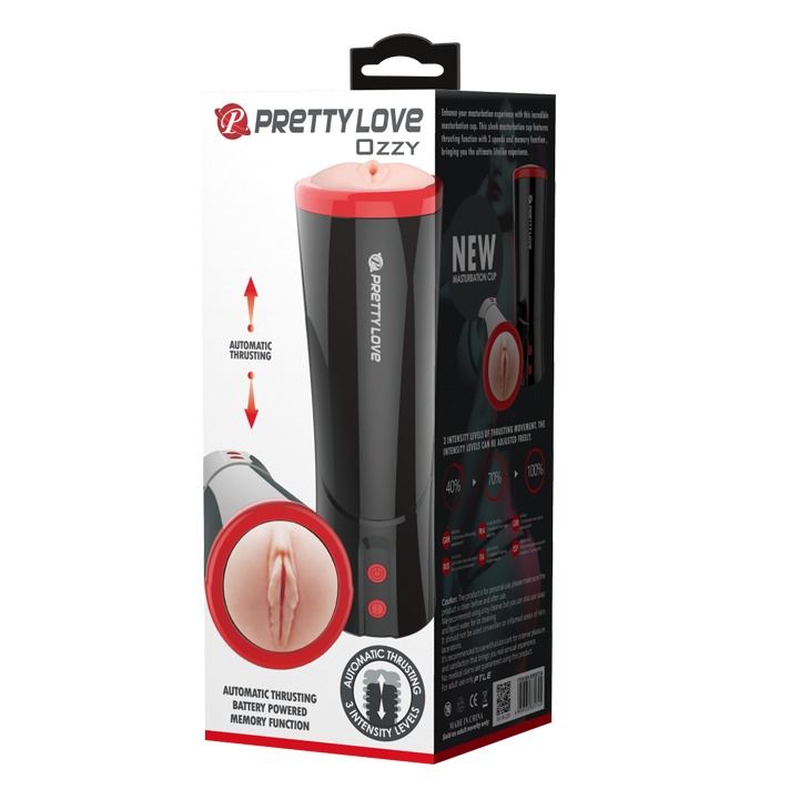 Мастурбатор автоматизований реалістичний Pretty Love Ozy Vagina Flesh Tube у вигляді вагіни вид 7