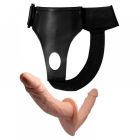 Страпон із двома фалоімітаторами реалістичний на трусиках Baile Ultra Passionate Harness бежевий, 18 х 3.6 см вид 4