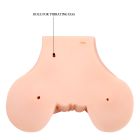 Мастурбатор вагіна і анус Crazy Bull Julie з вібрацією і пультом, бежевий, 28 см вид 8