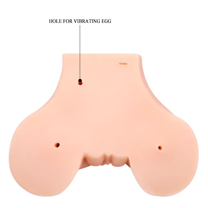 Мастурбатор вагіна і анус Crazy Bull Julie з вібрацією і пультом, бежевий, 28 см вид 8