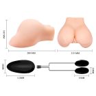 Мастурбатор вагіна і анус Crazy Bull Julie з вібрацією і пультом, бежевий, 28 см вид 11