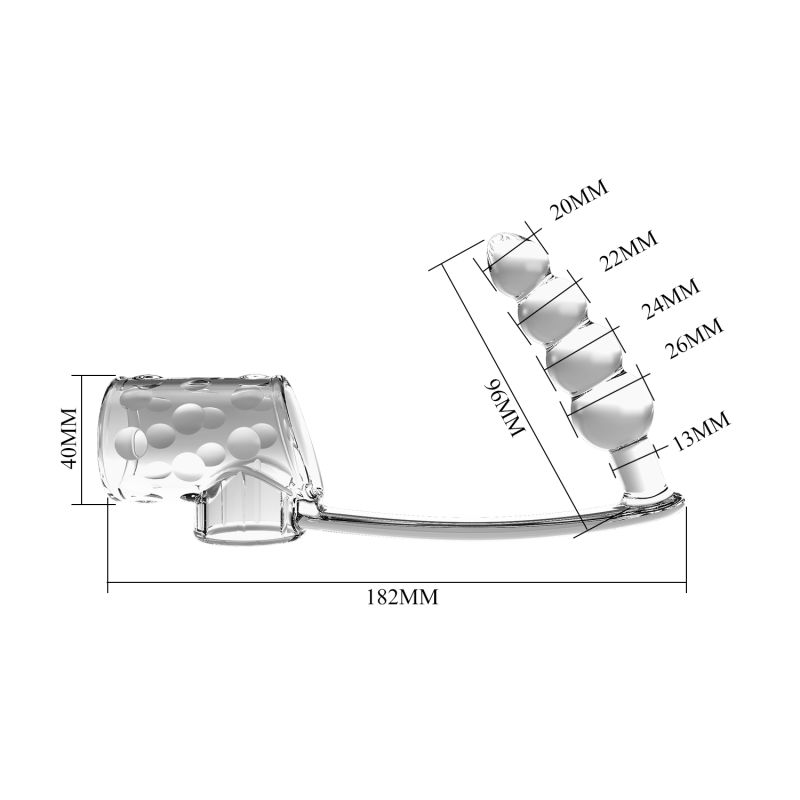 Насадка на член з анальною ялинкою PRETTY LOVE Penis Sleeve Rilley 4 кульки 2-2.6 см, прозора вид 4