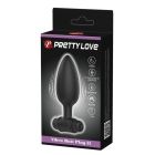 Анальный вибратор пробка PRETTY LOVE черный, 11.8 х 3.8 см вид 11