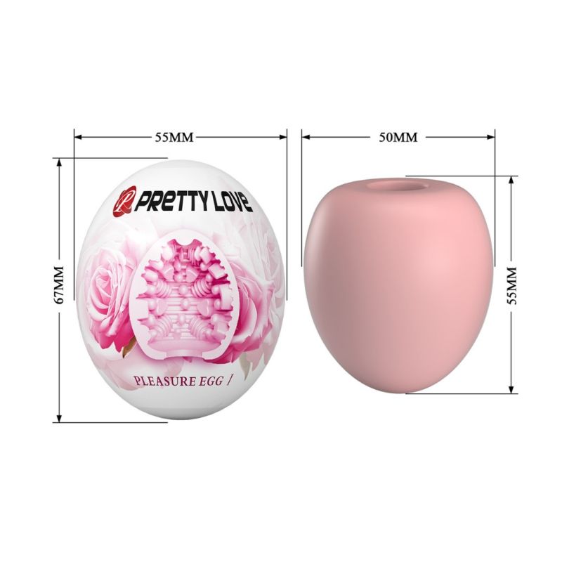 Мастурбатор яйце PRETTY LOVE Pleasure Egg, рожеве вид 6