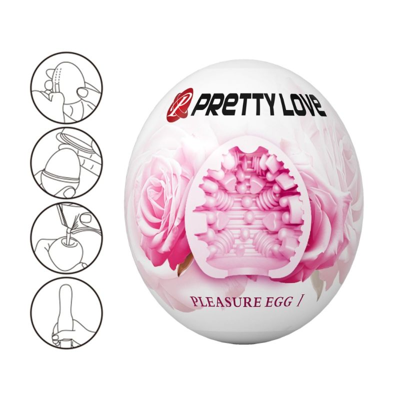 Мастурбатор яйце PRETTY LOVE Pleasure Egg, рожеве вид 8