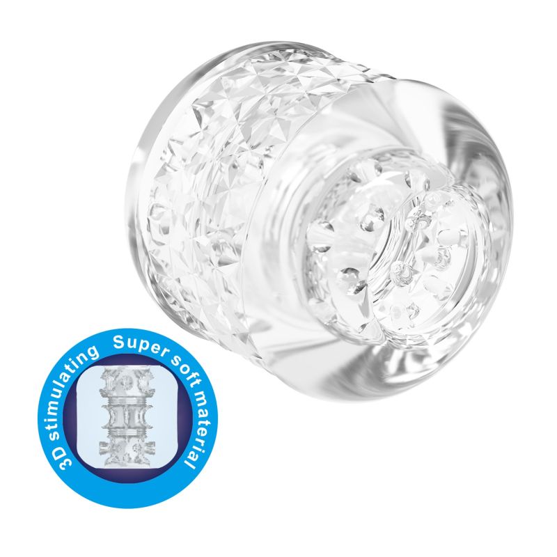 Мини-мастурбатор сквозной Pretty Love Crystle прозрачный вид 3