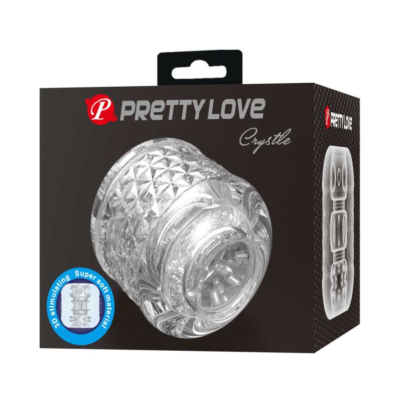 Міні-мастурбатор двосторонній Pretty Love Crystle прозорий вид 9