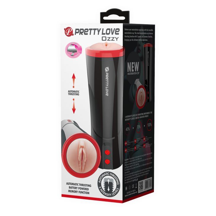 Автоматичний мастурбатор Pretty Love Ozzy тілесний, 24 см вид 9