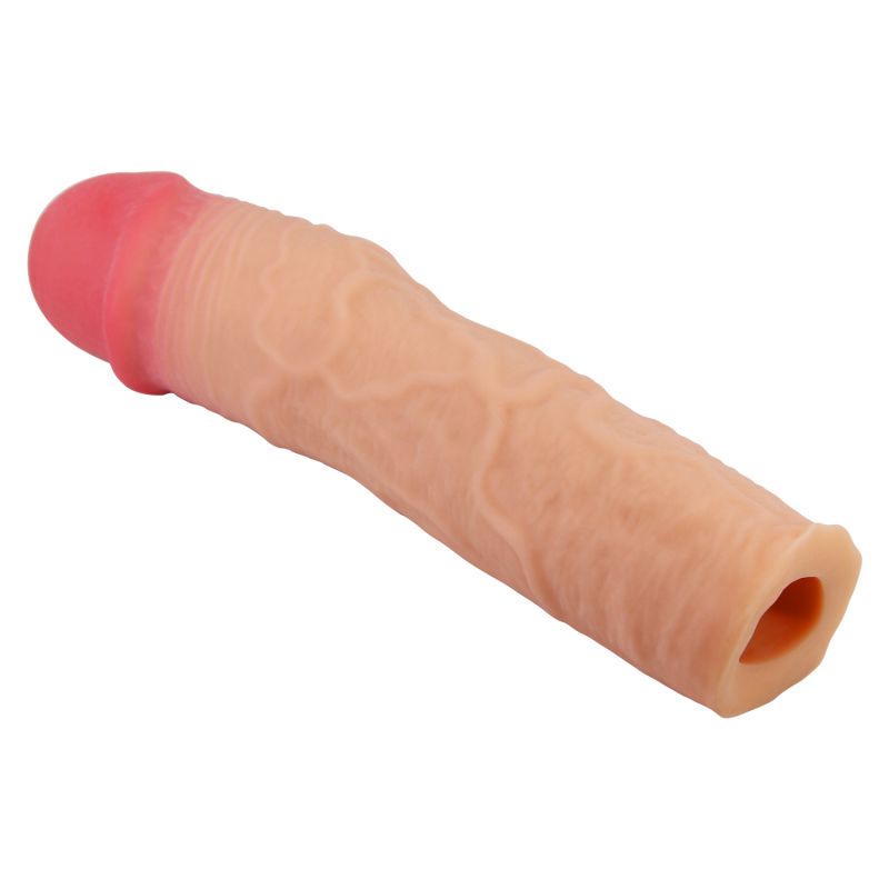 Насадка на член, що подовжує +7.6 см Pretty Love Stevenson реалістична, тілесна, 20.5 х 4.4 см вид 10