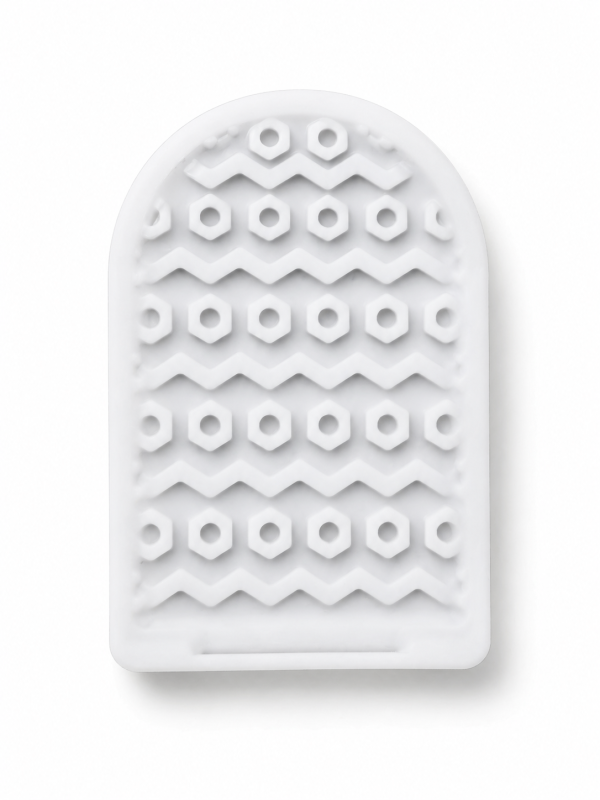 Міні-мастурбатор нереалістичний Daubao Pocket Genius з рельєфом сот, білий, 52,5 × 81,5 × 11 мм вид 4