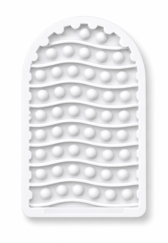 Міні-мастурбатор нереалістичний Daubao Pocket Genius з рельєфом хвиль, білий, 52,5 × 81,5 × 11 мм вид 4