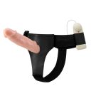 Страпон порожнистий (фалопротез) з вібрацією Baile Vibrating Strap On, беж, 19 × 4 см