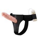 Страпон порожнистий (фалопротез) з вібрацією Baile Vibrating Strap On, беж, 19 × 4 см вид 3