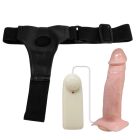 Страпон порожнистий (фалопротез) з вібрацією Baile Vibrating Strap On, беж, 19 × 4 см вид 5