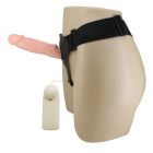 Страпон порожнистий (фалопротез) з вібрацією Baile Vibrating Strap On, беж, 19 × 4 см вид 7