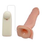 Страпон порожнистий (фалопротез) з вібрацією Baile Vibrating Strap On, беж, 19 × 4 см вид 8