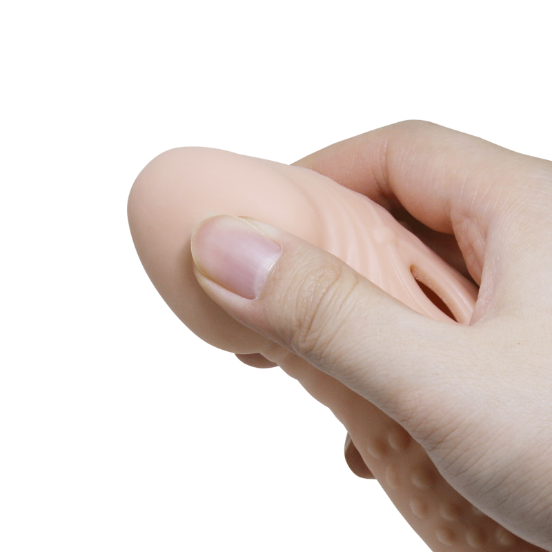 Подовжуюча вібронасадка на пеніс Pretty Love Brad, бежева, 21,3 × 4 см вид 8