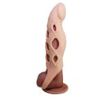 Подовжуюча вібронасадка на пеніс Pretty Love Brad, бежева, 21,3 × 4 см вид 9