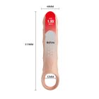 Подовжуюча вібронасадка на пеніс Pretty Love Brad, бежева, 21,3 × 4 см вид 10