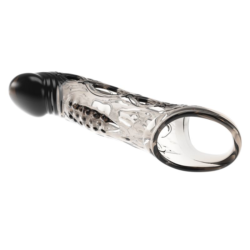 Подовжуюча насадка на пеніс Pretty Love Wayde, чорна, 21,3 × 4 см вид 5