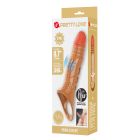 Удлиняющая вибронасадка на пенис Pretty Love Penis Sleeve, реалистичная, 22 х 5,5 см вид 12