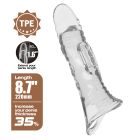 Подовжуюча насадка на пеніс Pretty Love Penis Sleeve, прозора, 22 × 5,5 см вид 2