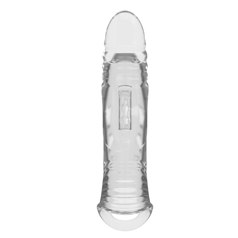 Подовжуюча насадка на пеніс Pretty Love Penis Sleeve, прозора, 22 × 5,5 см вид 3